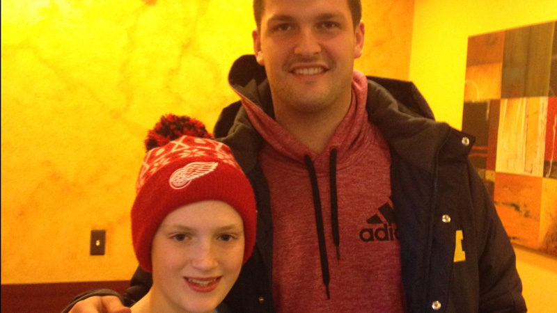  Even U of M quarterback Wilton Speight seemed to enjoy breakfast at Nick's. 