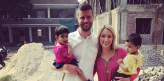 Keely and Ross Bosn with twins, Bonnie and Blake.