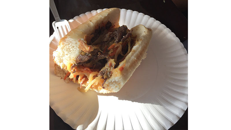 Bulgogi Hoagie (Korean-style beef with onions, carrots, mushrooms, green peppers and cheese)