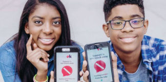 Hannah (15) and Charlie (13) worked together to develop ‘notOK.’