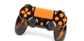 Orange and black controller