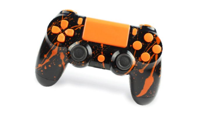 Orange and black controller
