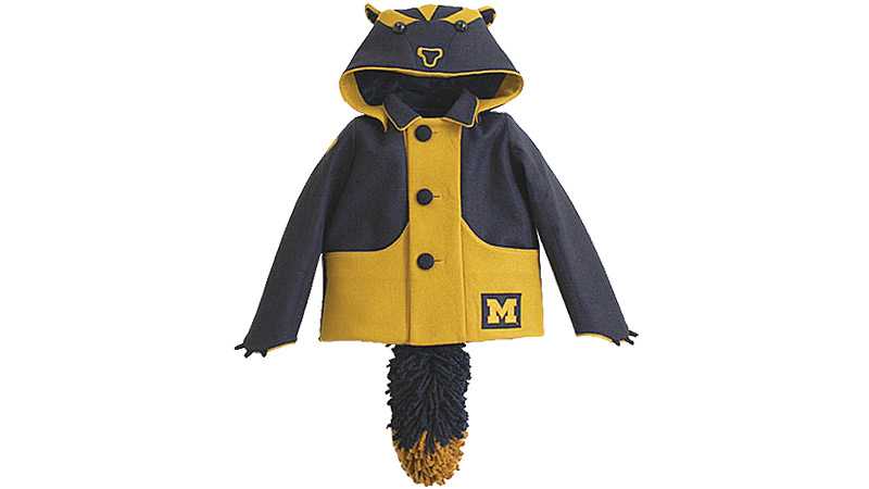 Wolverine animal coat with welt pockets, and a removable Wolverine hood AND tail. 