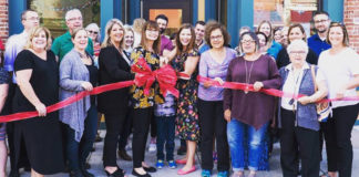 Textiles Fabric Shop ribbon cutting