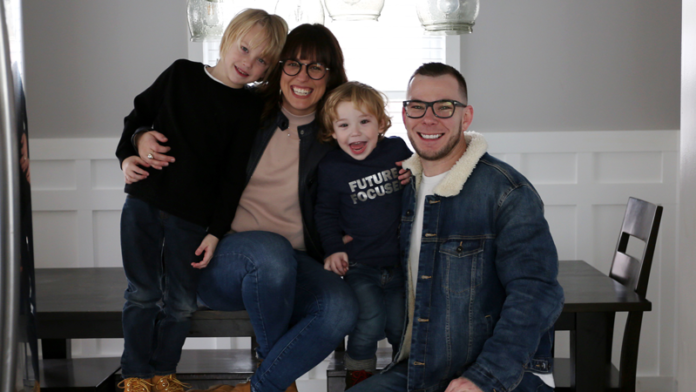 Danielle and Michael Gutelli with their sons Enzo and Ziggy