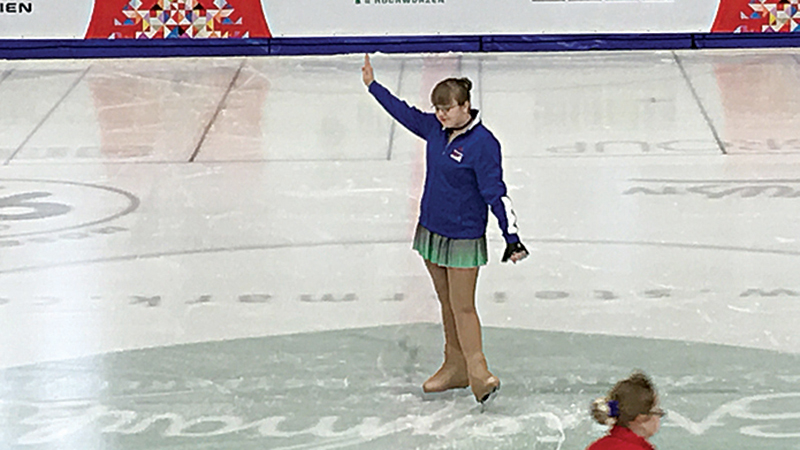 Grace Cregar, 17, has participated with Ann Arbor Figure Skating for the past eight years. She regularly competes in the Special Olympics in Michigan and as part of Special Olympics International. Photo contributed by Marie Cregar