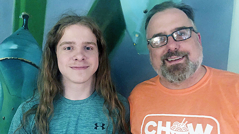 Chef Thad Gillies with his son, Logan, who is the namesake of the restaurant he opened 16 years ago. contributed photo - Thad Gillies