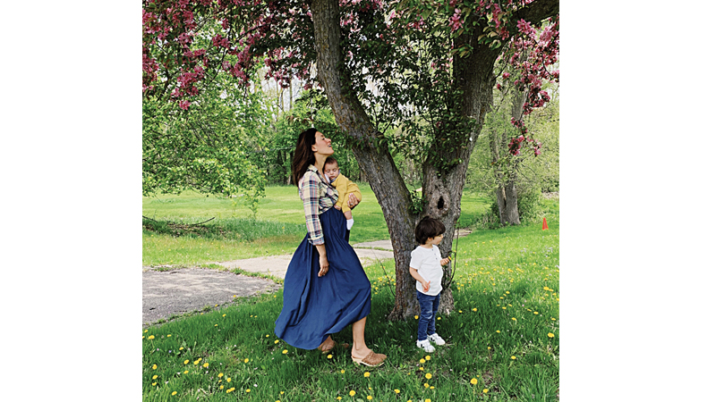 Sava Farah of SavCo Hospitality with her two boys, Julien, 3; and Dominic, 8 months (at the time of the photo). Photo by Samantha Whetstone