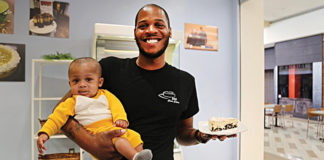 Sean Brezzell both welcomed his son, Sean, and opened his new cheesecake store, 24th Cheesecakerie, earlier this year. photo by Maddie Dietrich