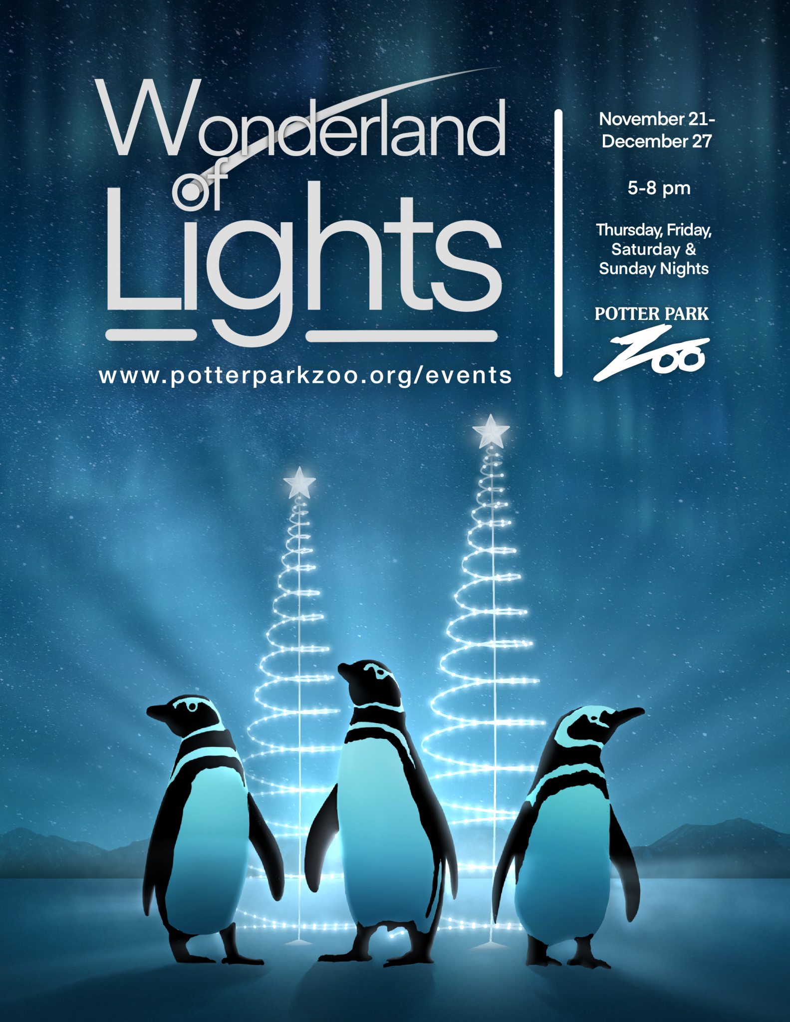 Wonderland of Lights at the Potter Park Zoo. Image courtesy of Potter Park Zoo.
