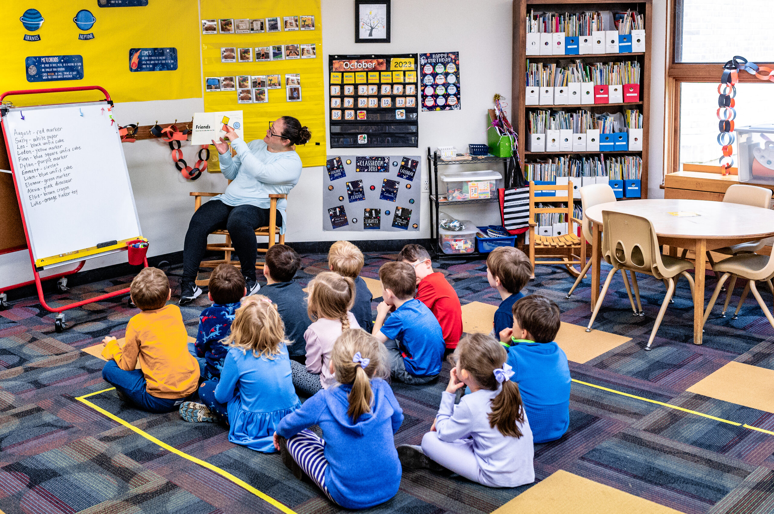 Teacher reading a story