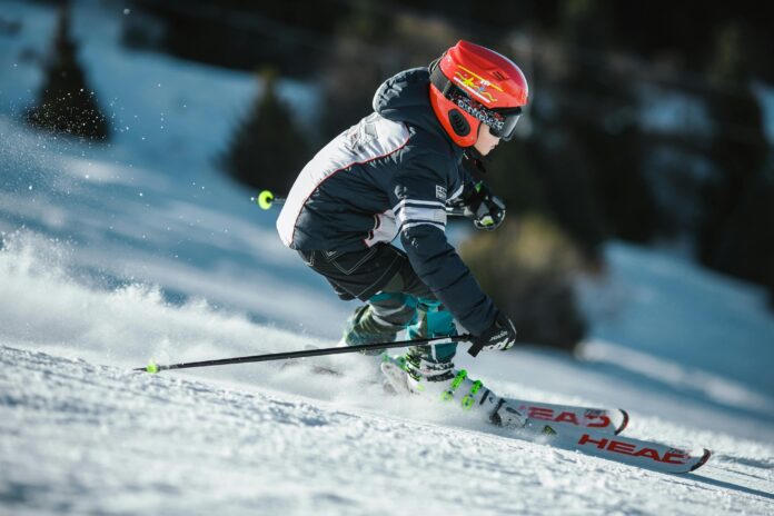 Child skiing