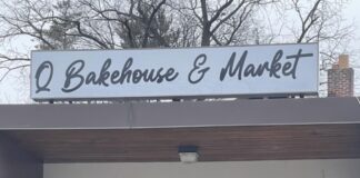 A Outside view of the Q Bakery