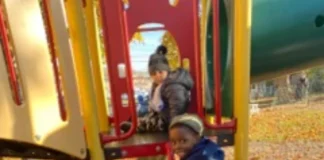 Children playing on a playground.