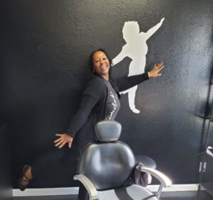 A person posing for a picture.