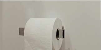 A roll of toilet paper.