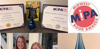 A collection of photos from an awards ceremony.