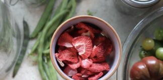 An Assortment of cut fruit on a table.