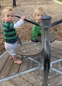 Babies on playground
