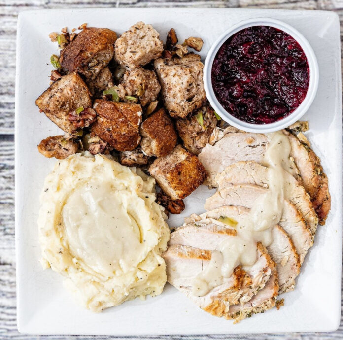 Plate of turkey