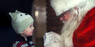 kid and santa