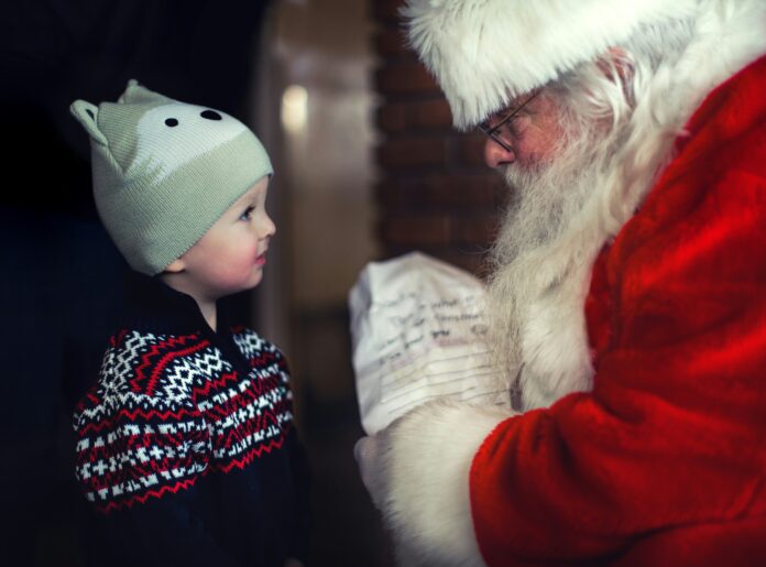 kid and santa
