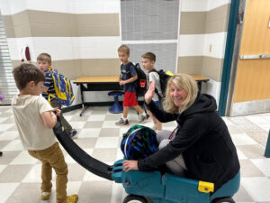 Principal bonding with students