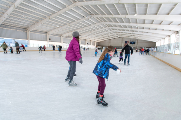 people ice skating at Buhr Park 