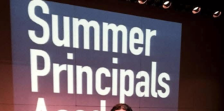 Maurer graduating from Columbia University with her Masters in School Building Leadership.