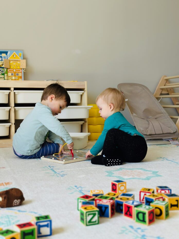 kids playing with toys