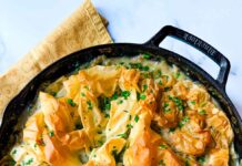 One Pan Chicken, Leek & Green Bean Phyllo Pie